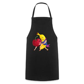 Kirche Banane Tanzen KIBA Lustig Shirt - Kochschürze - Schwarz - Vorne - AI Model Male 185 dark (185cm)