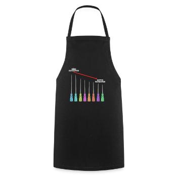 Mauvais Patients Gentils Professionnels de santé - Tablier de cuisine - noir - Devant - AI Model Male 185 dark (185cm)