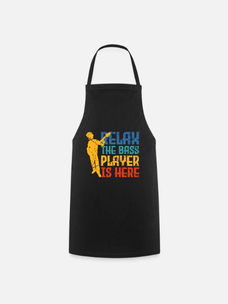 Bass guitariste bassiste bass joueur - Tablier de cuisine - noir