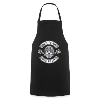 Moto - Tablier de cuisine - noir - Devant - AI Model Male 185 dark (185cm)
