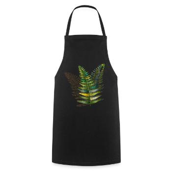 filigranes Trio de fougères de couleurs vives délicates - Tablier de cuisine - noir - Devant - AI Model Male 185 dark (185cm)