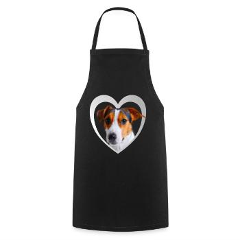 I Love my Parson Russel Terrier - Terrier - Cooking Apron - black - Front - AI Model Male 185 dark (185cm)