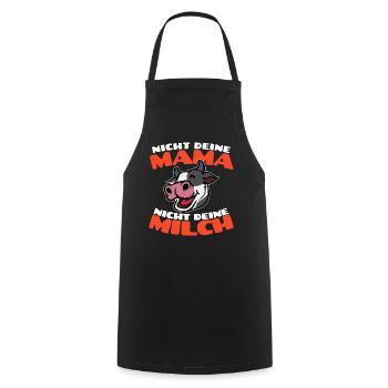 Kuh Vegan Statement Tierschutz - Kochschürze - Schwarz - Vorne - AI Model Male 185 dark (185cm)