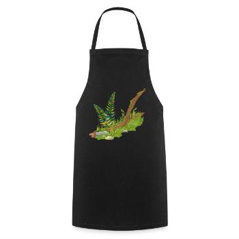 un morceau de branche de la mer en forêt - Tablier de cuisine - noir - Devant - AI Model Male 185 dark (185cm)