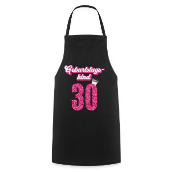 30. Geburtstag 30 Jahre 30er Geburtstagskind - Kochschürze - Schwarz - Vorne - AI Model Male 185 dark (185cm)