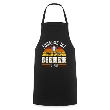 Imker Bienen | Zuhause ist wo meine Bienen sind - Kochschürze - Schwarz - Vorne - AI Model Male 185 dark (185cm)