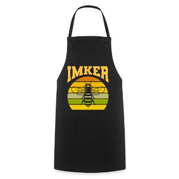 Imker Retro Vintage Geschenk - Kochschürze - Schwarz - Vorne - AI Model Male 185 dark (185cm)