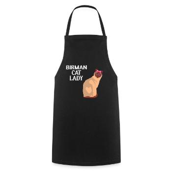 Burma Cats Lady - Cooking Apron - black - Front - AI Model Male 185 dark (185cm)