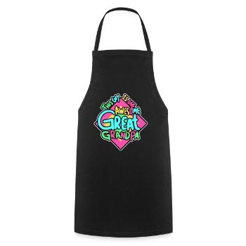 Grand Grand-père Vintage - Tablier de cuisine - noir - Devant - AI Model Male 185 dark (185cm)
