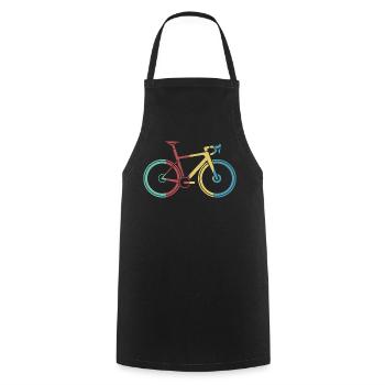 retro bike road bike love vintage tour stage - Cooking Apron - black - Front - AI Model Male 185 dark (185cm)