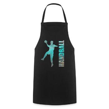 Handballer Handball Sportler Geschenk Herren - Kochschürze - Schwarz - Vorne - AI Model Male 185 dark (185cm)