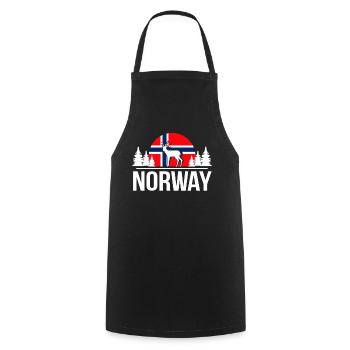 Norvège voyage vacances pays cadeau - Tablier de cuisine - noir - Devant - AI Model Male 185 dark (185cm)