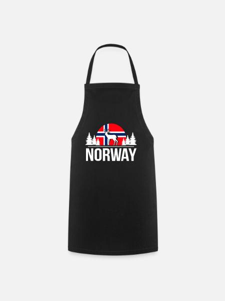 Norwegen Reise Urlaub Land Geschenk - Kochschürze - Schwarz