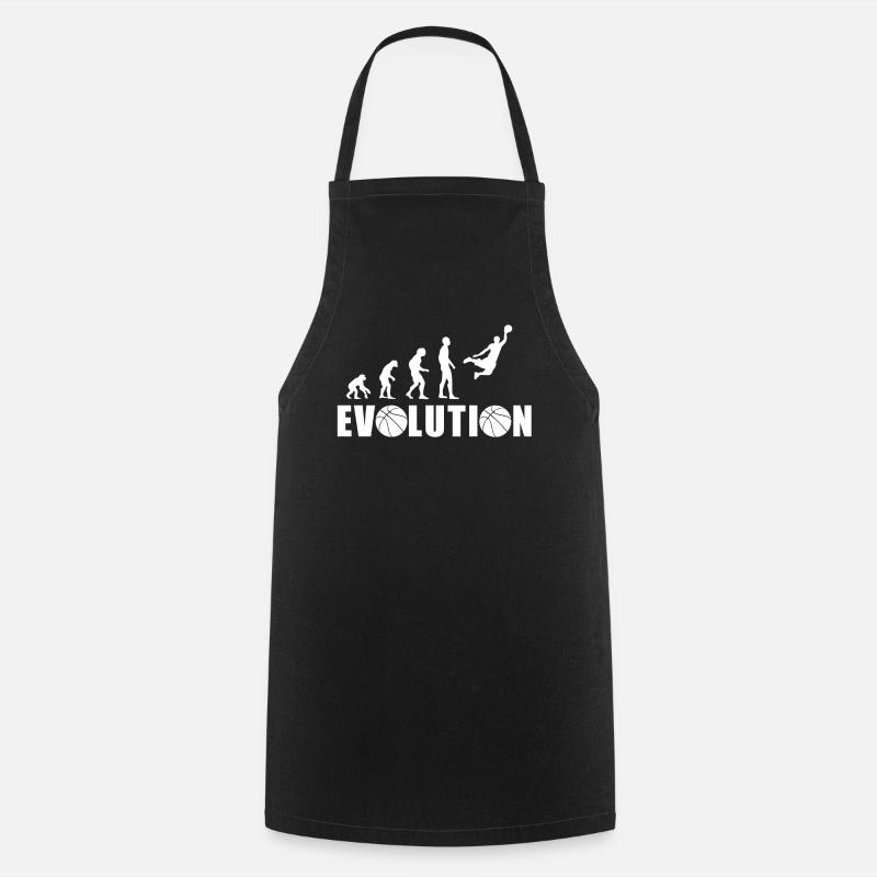 EVOLUTION BASKET Geschenk Basketball - Kochschürze - Schwarz