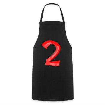 2 - Cooking Apron - black - Front - AI Model Male 185 dark (185cm)