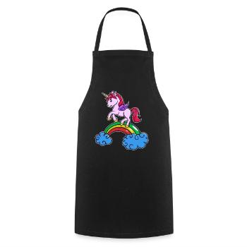Einhorn Cool Tier - Kochschürze - Schwarz - Vorne - AI Model Male 185 dark (185cm)