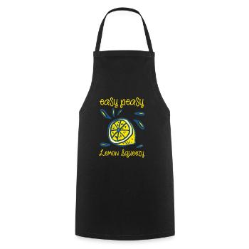 Easy Peasy Lemon Squeezy - Kochschürze - Schwarz - Vorne - AI Model Male 185 dark (185cm)