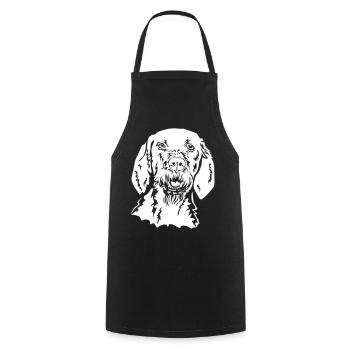 Magyar Vizsla head "Black Edition" - Cooking Apron - black - Front - AI Model Male 185 dark (185cm)