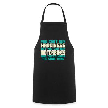 MOTORBIKE - Money Can'T Buy Happiness Motorbikes - Cooking Apron - black - Front - AI Model Male 185 dark (185cm)