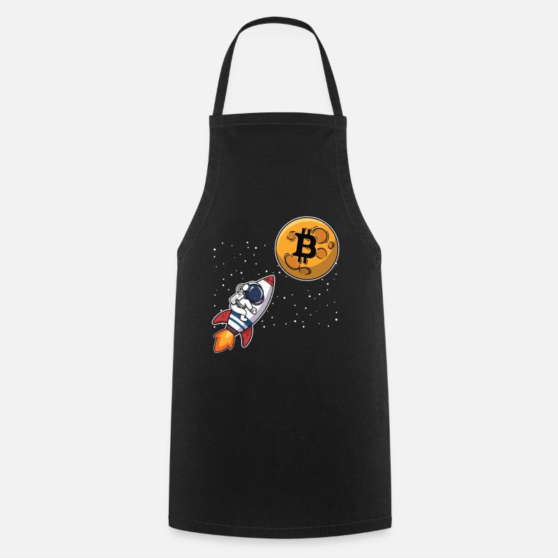Astronaute Bitcoin - Tablier de cuisine - noir
