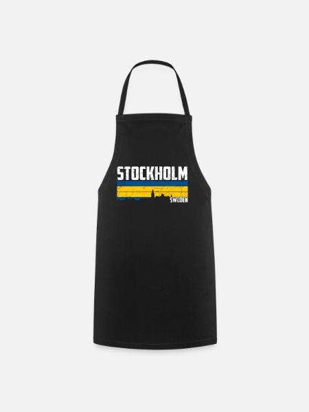 Stockholm Skyline - Kochschürze - Schwarz