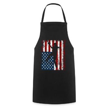 USA Handball HandballEr Sportswoman Gift - Cooking Apron - black - Front - AI Model Male 185 dark (185cm)