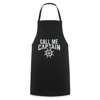 captain - Cooking Apron - black - Front - AI Model Male 185 dark (185cm)