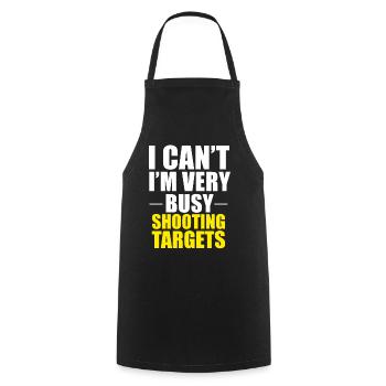 Sport shooting shooting sport saying gift - Cooking Apron - black - Front - AI Model Male 185 dark (185cm)