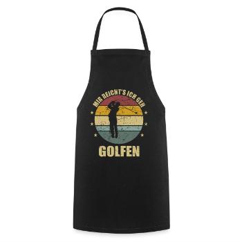 Golfer Golf Golfspieler Mir reichts ich geh Golfen - Kochschürze - Schwarz - Vorne - AI Model Male 185 dark (185cm)