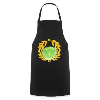 White cabbage cabbage cabbage leafy vegetables vegetables Vegan - Cooking Apron - black - Front - AI Model Male 185 dark (185cm)