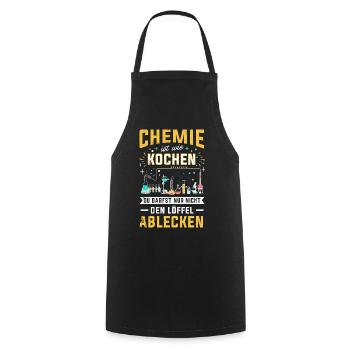 Chemie Geschenk Chemiker Wissenschaft Molekül Atom - Kochschürze - Schwarz - Vorne - AI Model Male 185 dark (185cm)