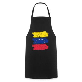 Venezuela Flagge - Kochschürze - Schwarz - Vorne - AI Model Male 185 dark (185cm)