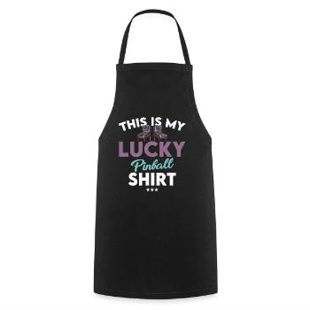 Pinball Lucky Shirt Gift - Cooking Apron - black - Front - AI Model Male 185 dark (185cm)