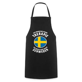 Schweden Schwede Therapie Urlaub Geschenk - Kochschürze - Schwarz - Vorne - AI Model Male 185 dark (185cm)