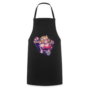 Hentai Manga Anime Waifu Japanese ahegao sexy girl - Tablier de cuisine - noir - Devant - AI Model Male 185 dark (185cm)