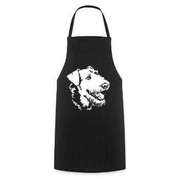 Airedale Terrier Tête « Black Edition » - Tablier de cuisine - noir - Devant - AI Model Male 185 dark (185cm)