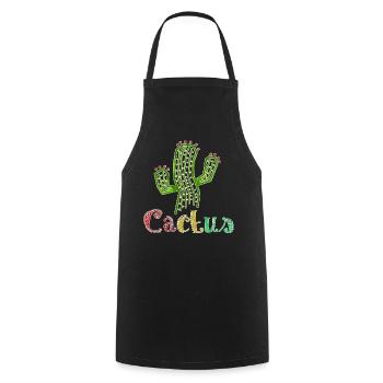Cactus Colorful - Tablier de cuisine - noir - Devant - AI Model Male 185 dark (185cm)