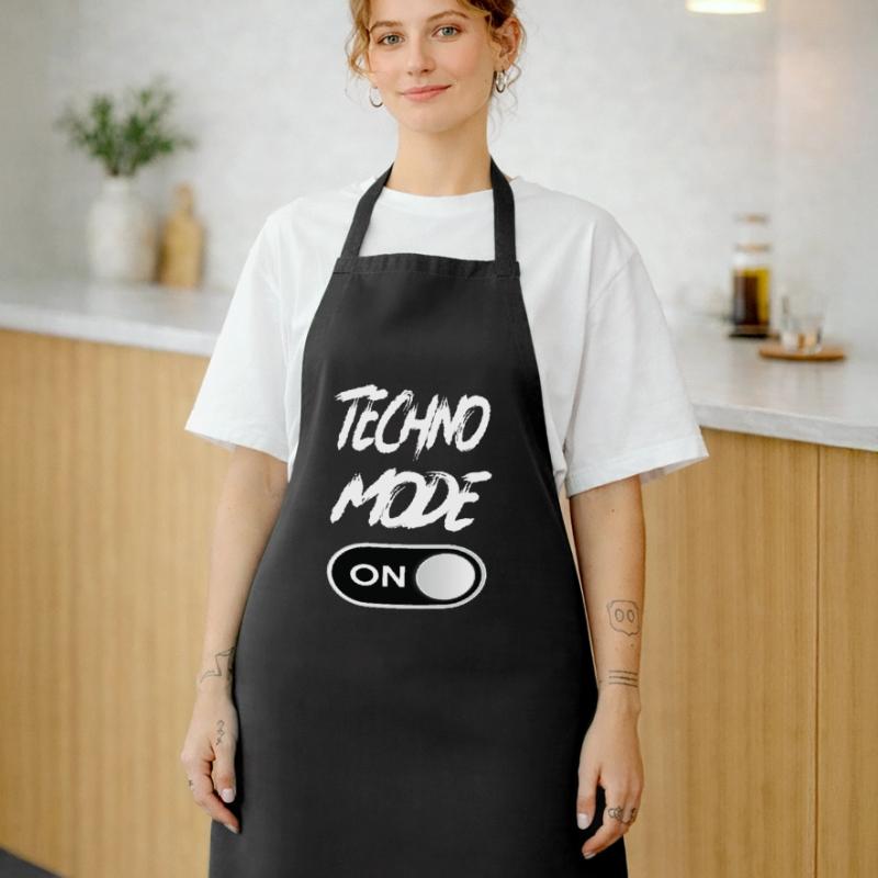 Techno Mode On - Techno Techno Musique Techno Tablier de cuisine