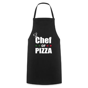 Pizza Chef - Italy Pizzeria Chef Of Pizza - Cooking Apron - black - Front - AI Model Male 185 dark (185cm)