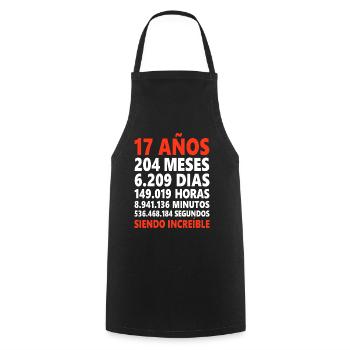17. Geburtstag Spanien Spanisch Spruch Geschenk - Kochschürze - Schwarz - Vorne - AI Model Male 185 dark (185cm)