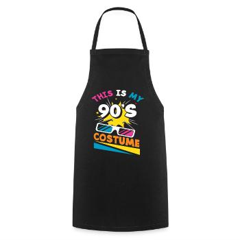 Costume 90s themed party outfit gift - Cooking Apron - black - Front - AI Model Male 185 dark (185cm)