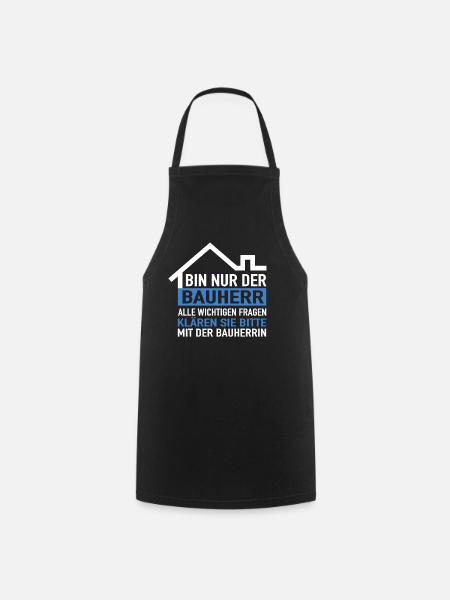 Bauherr Hausbau Richtfest Haus Bauherren Bauherr - Kochschürze - Schwarz
