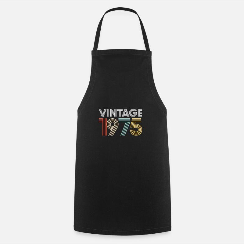 Vintage 1975 Anniversaire - Tablier de cuisine - noir
