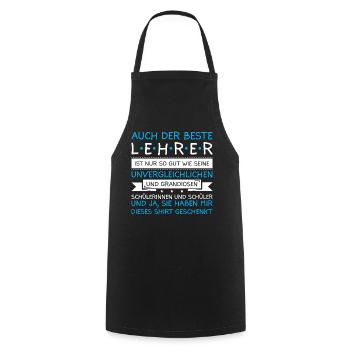 Lehrer Klassenlehrer Schüler Klasse Geschenk - Kochschürze - Schwarz - Vorne - AI Model Male 185 dark (185cm)