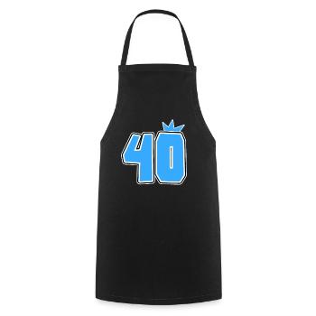 40 - Cooking Apron - black - Front - AI Model Male 185 dark (185cm)