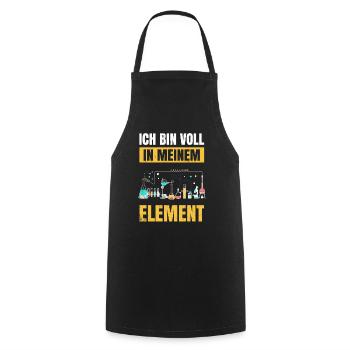 Chemie Tshirt Neutron Atom Molekül Lehrer Alchemie - Kochschürze - Schwarz - Vorne - AI Model Male 185 dark (185cm)