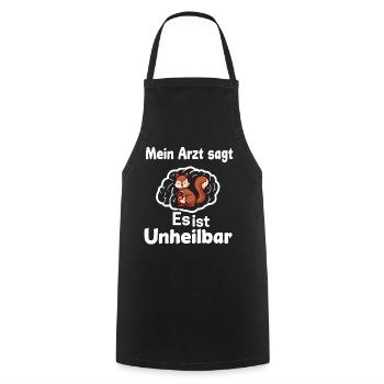 Eichhörnchen - Kochschürze - Schwarz - Vorne - AI Model Male 185 dark (185cm)