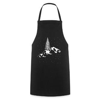 Berg Gebirge Schnee Schneefall Winter Xmas Gipfel - Kochschürze - Schwarz - Vorne - AI Model Male 185 dark (185cm)