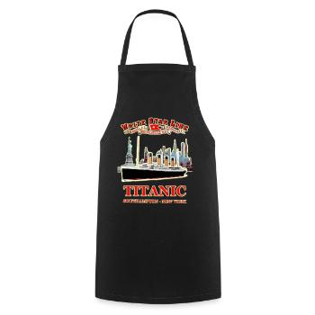 THE GHOST OF THE TITANIC IN NEW YORK RUNEMBERG Adagp © - Cooking Apron - black - Front - AI Model Male 185 dark (185cm)