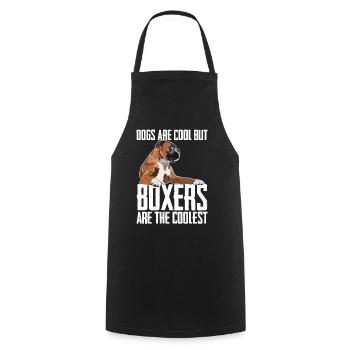 Boxer Dog Dogs Are Cool But Boxers Are Coolest - Cooking Apron - black - Front - AI Model Male 185 dark (185cm)